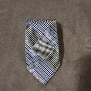 Lauren Ralph Lauren Men's 100% silk tie Black/blue Hand Made 3.5"